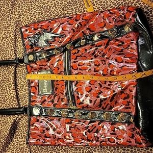 Betseyville pink glitter leopard tote Betsey Johnson